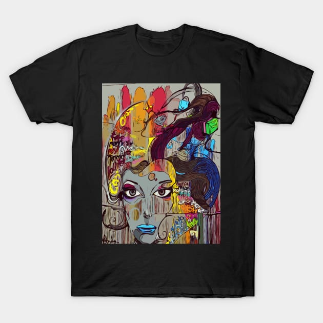 Urban Graffiti Sister T-Shirt by AprilDesignsTu